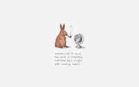 World controlled by a pipe smoking rabbit wallpaper 1920x1200 jpg