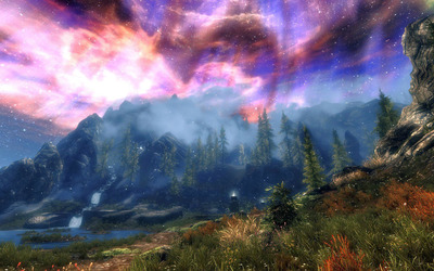 Amazing sky in The Elder Scrolls V: Skyrim wallpaper