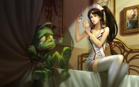 Amumu and Nurse Akali - League of Legends wallpaper 2560x1600 jpg