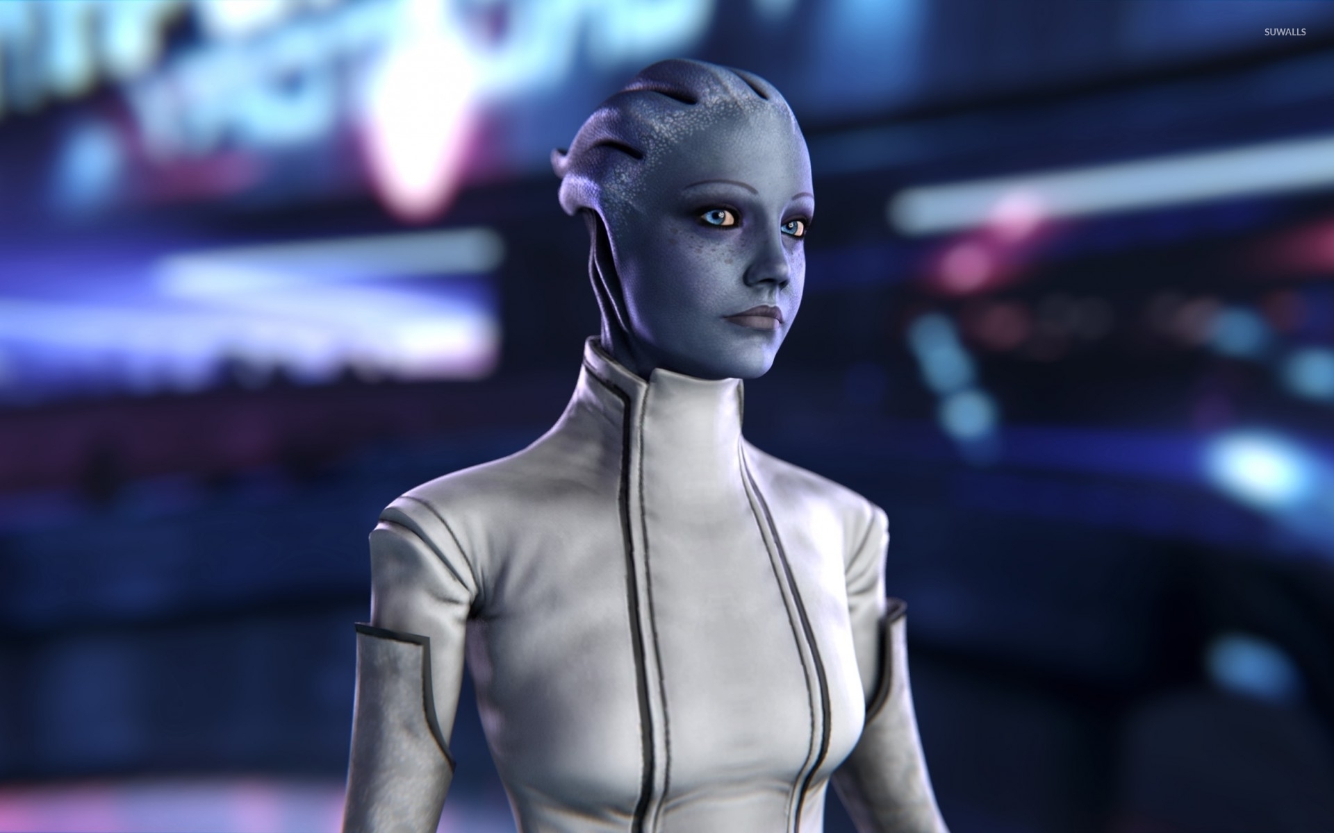 Asari In A White Suit Mass Effect Wallpaper Game Wallpapers 53849 7688