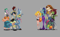 Caricatured female characters from World of Warcraft wallpaper 1920x1200 jpg
