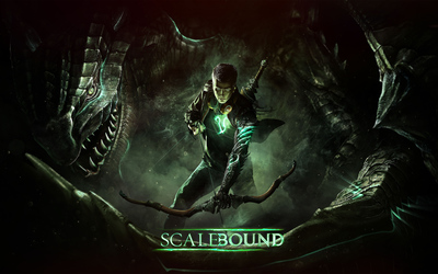 Drew holding a bow in Scalebound Wallpaper