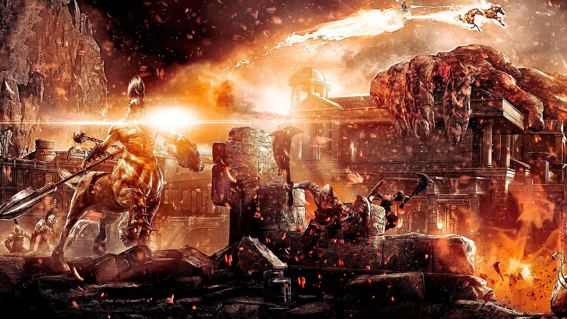 God of War battle wallpaper - Game wallpapers - #54523