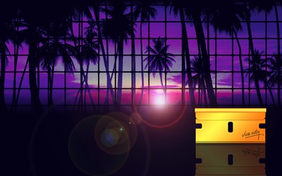 Grand Theft Auto: Vice City sunset wallpaper