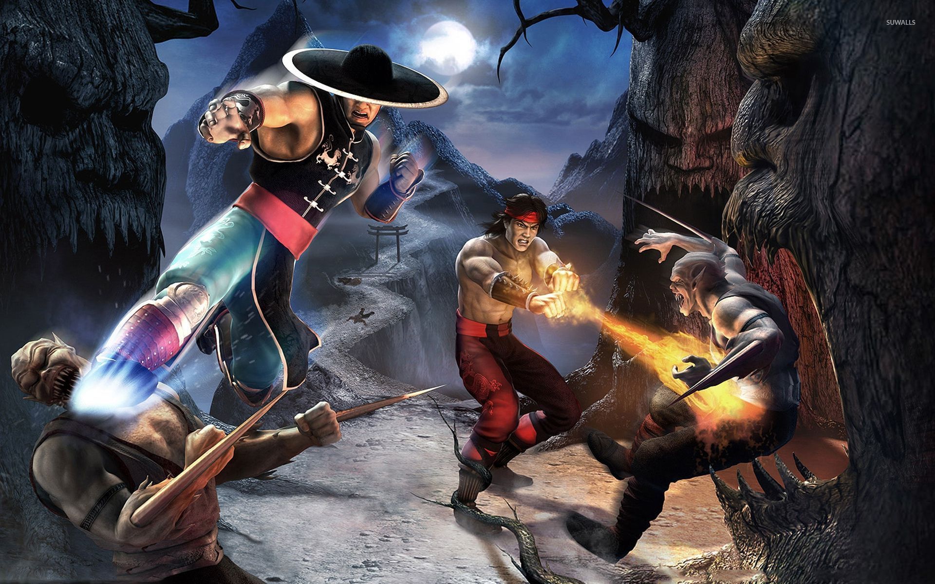 Kung Lao And Liu Kang In Mortal Kombat Shaolin Monks Wallpaper Game Wallpapers