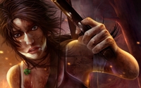 Lara Croft surviving a battle wallpaper 1920x1080 jpg