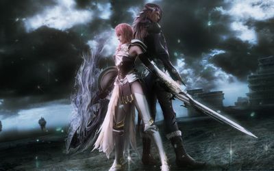 Lightning and Caius - Final Fantasy XIII-2 wallpaper