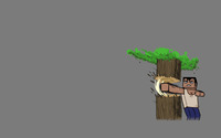 Minecraft tree punching wallpaper 1920x1200 jpg