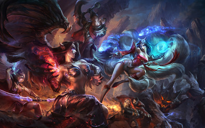 Morgana Vs Ahri - League of Legends wallpaper