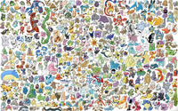 Pokemon characters gathering wallpaper 1920x1200 jpg