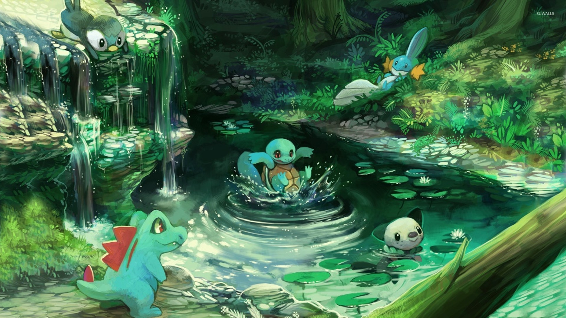 Pokemon characters in the forest wallpaper - Game wallpapers - #52063