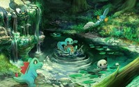 Pokemon characters in the forest wallpaper 1920x1080 jpg