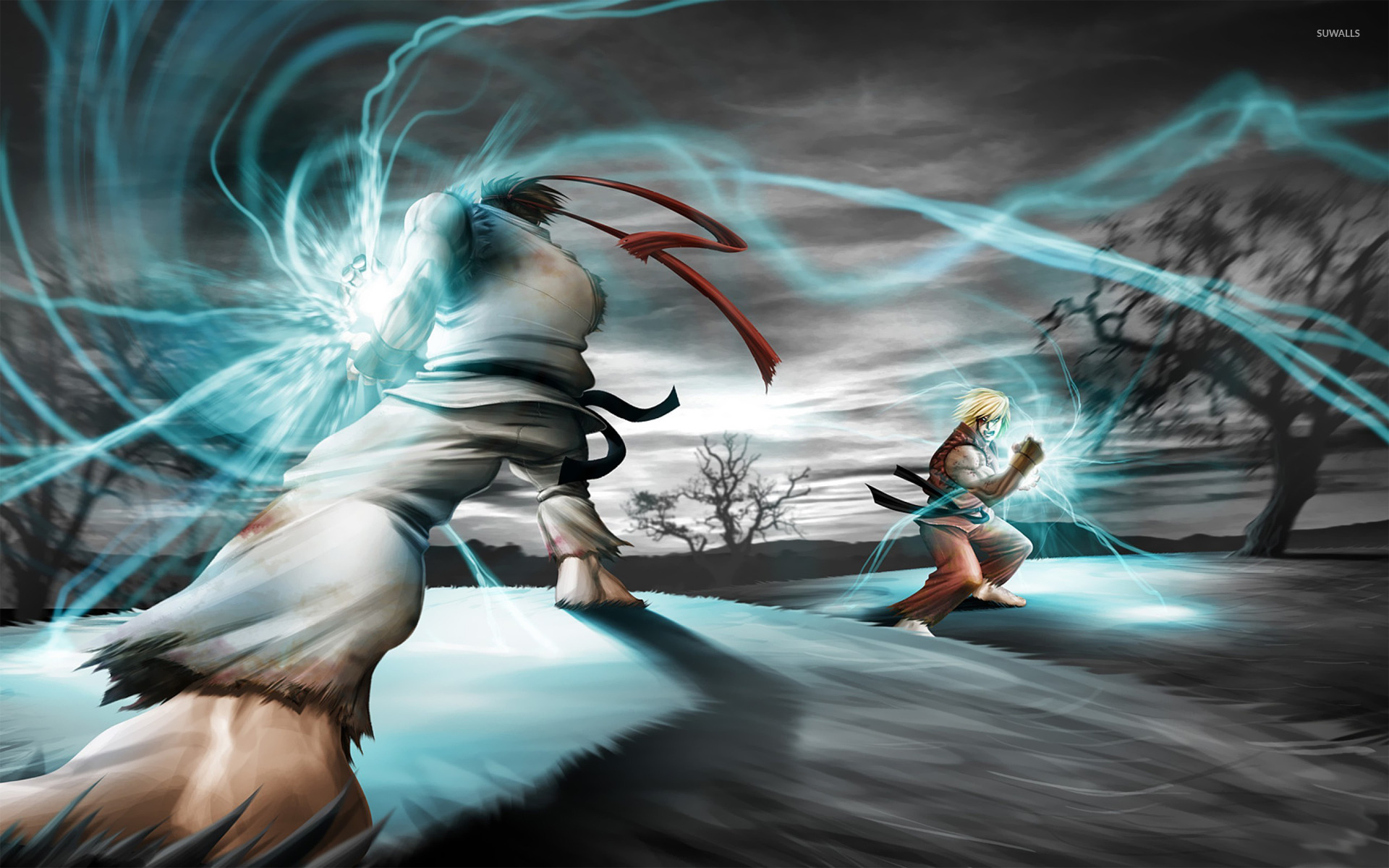 Download Ryu Vs Ken Street Fighter 4 Wallpaper