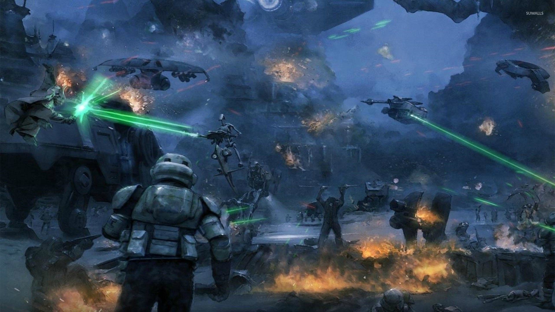 Download Epic Star Wars Battle Scene Wallpaper  Wallpaperscom