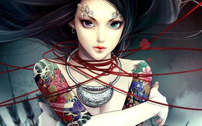 Tattooed girl in JX2 Online wallpaper