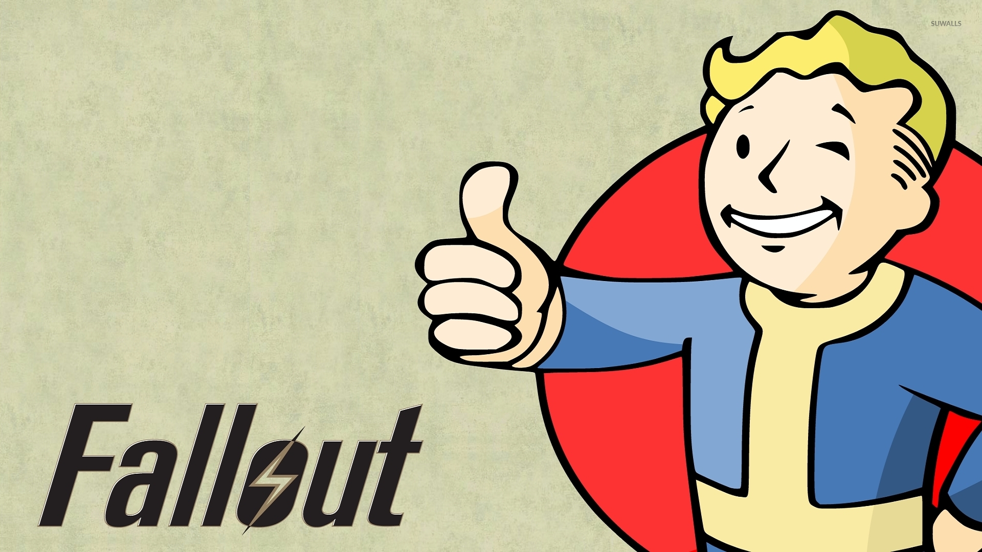 Vault Boy Dressed In Blue Fallout Wallpaper Game Wallpapers