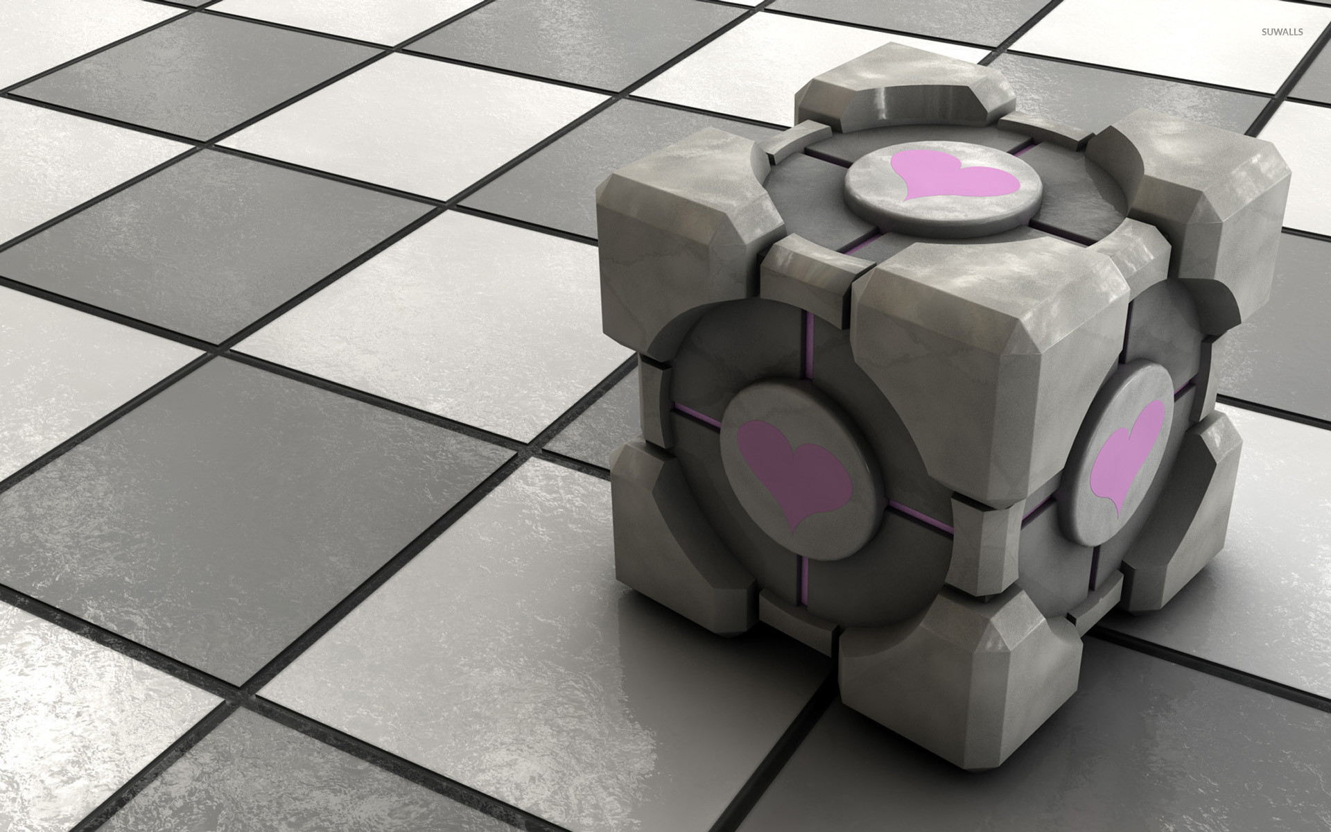 Игры куб 2. Portal 2 Cube Companion. Portal 1 куб компаньон. Portal 2 куб. Куб компаньон из Portal 2.