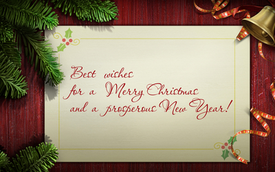 Best wishes on Christmas day and a Happy New Year wallpaper