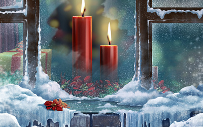 Christmas candles [4] wallpaper