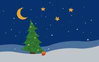 Christmas tree in the night wallpaper 2880x1800 jpg