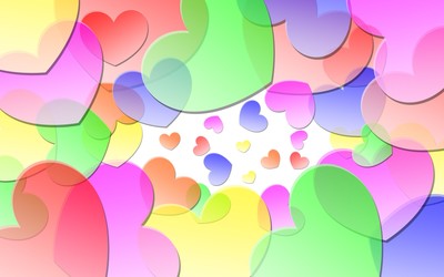 Colorful hearts [2] wallpaper