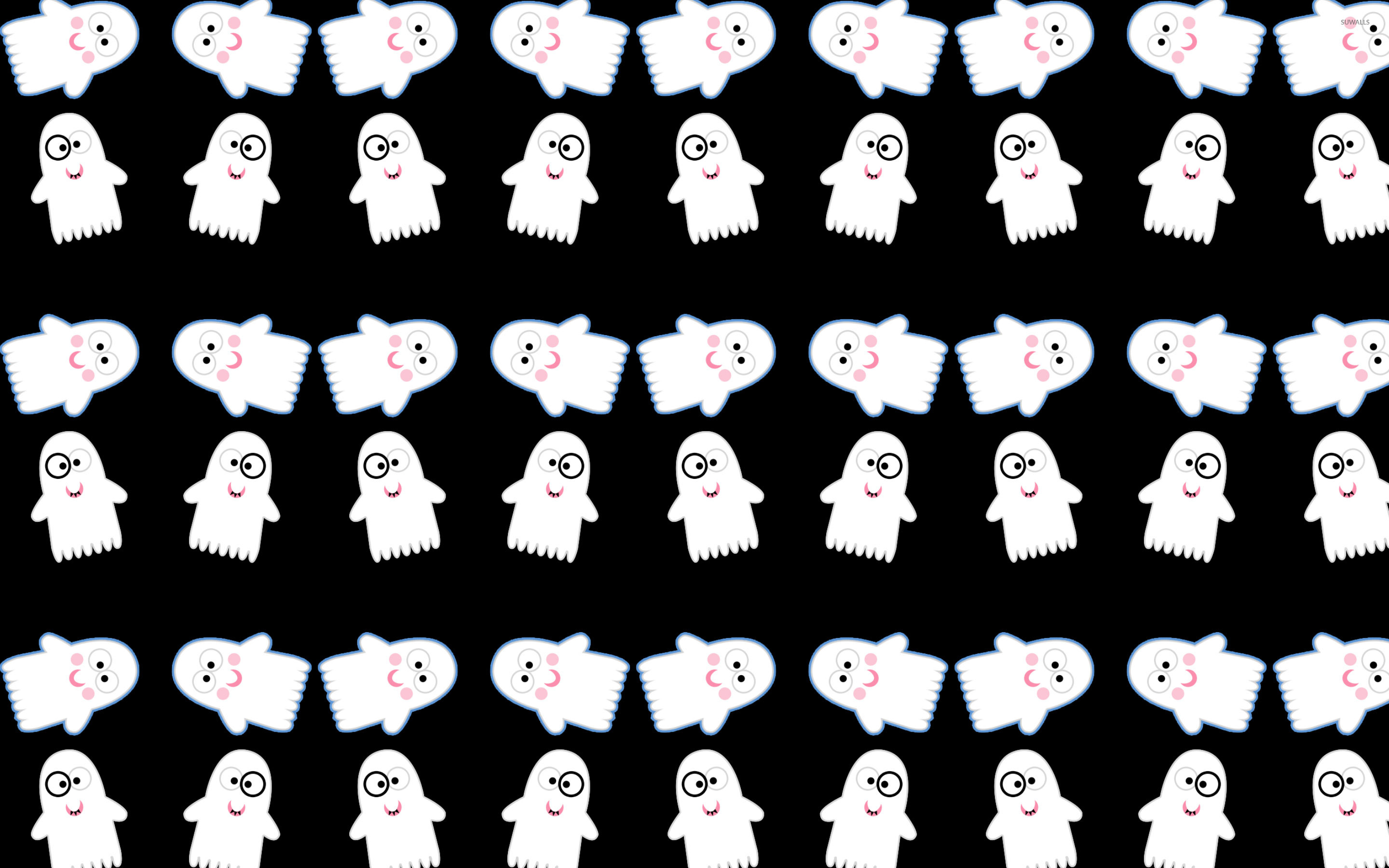 Cute ghost pattern wallpaper - Holiday wallpapers - #24315