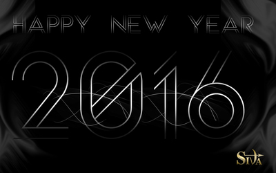 Silver Happy New Year 2016 wallpaper