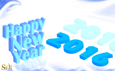 Blue Happy New Year 2016 wallpaper
