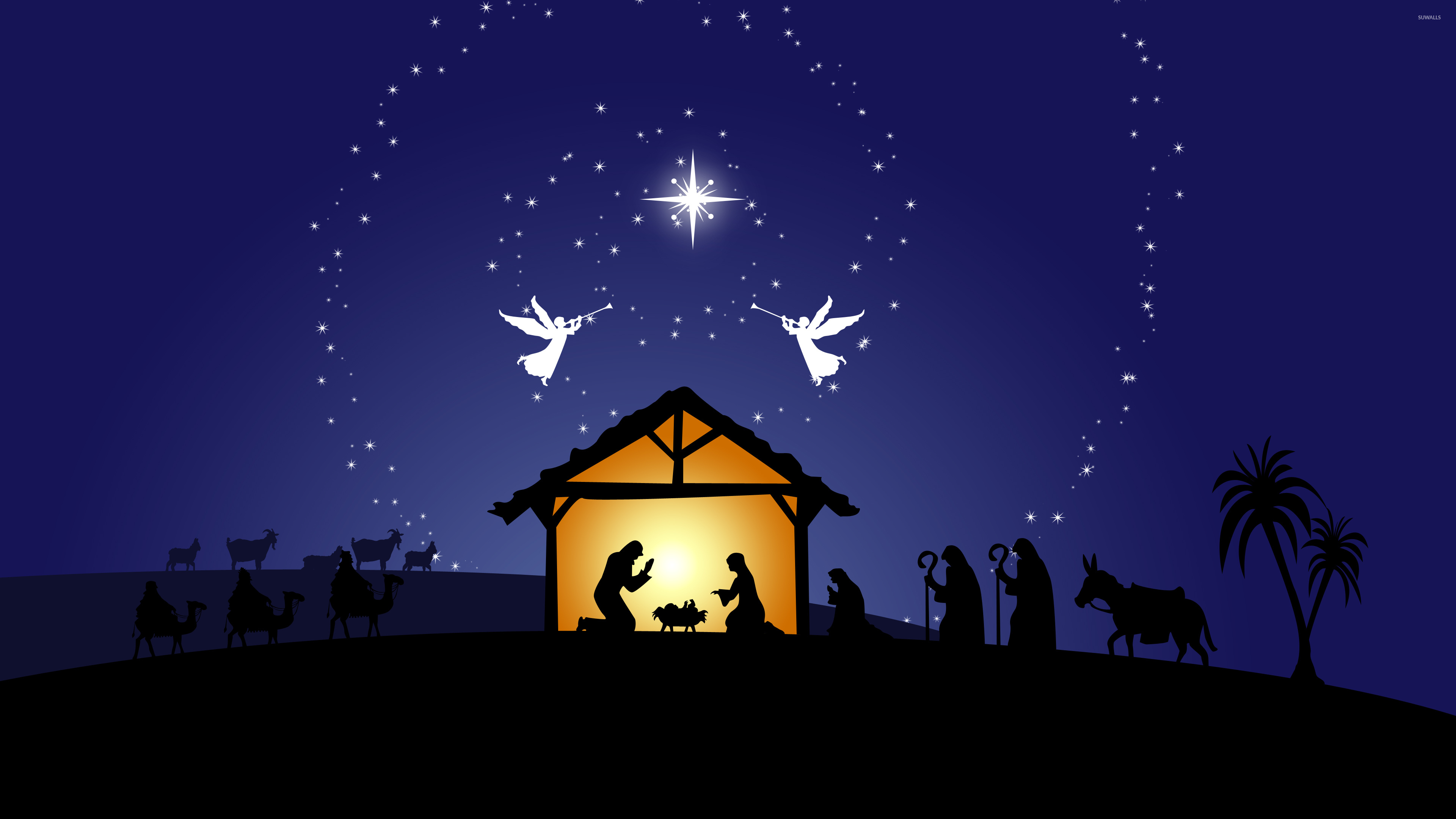 christmas nativity desktop background