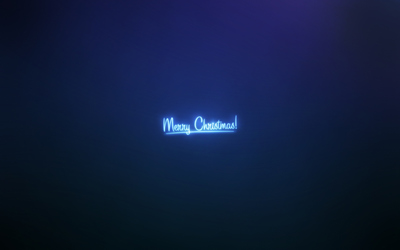 Neon Merry Christmas lighting the Christmas Eve Wallpaper