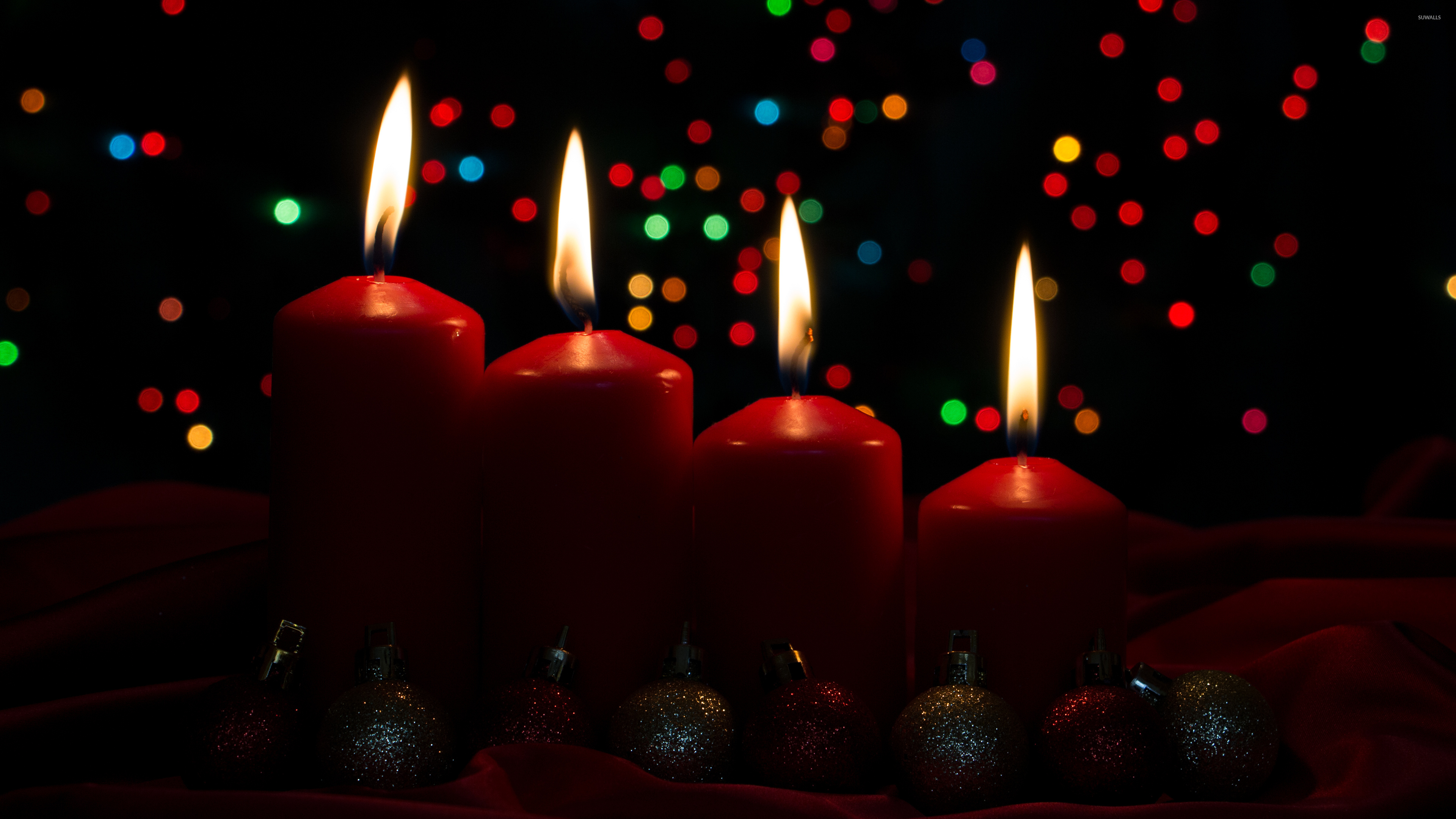 Red Advent candles wallpaper - Holiday wallpapers - #51577