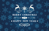 Reindeer wishing you Merry Christmas wallpaper 3840x2160 jpg