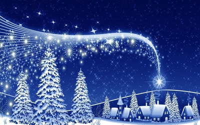 The magic of the Christmas night wallpaper