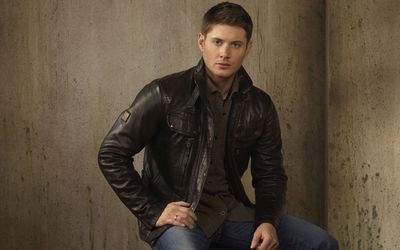 Jensen Ackles with a leather jacket wallpaper