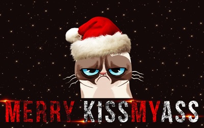 Grumpy Christmas wallpaper