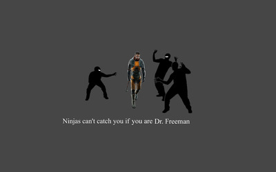 Ninjas can't catch you if you are Dr. Freeman wallpaper
