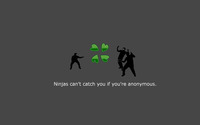 Ninjas can't catch you if you're anonymous wallpaper 1920x1200 jpg