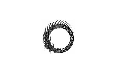 Black dragon ring wallpaper