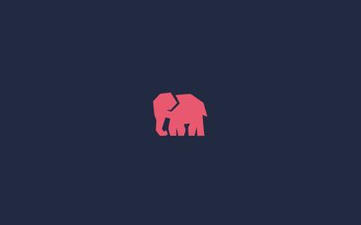 Elephant silhouette wallpaper