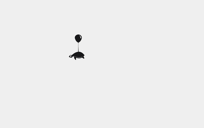 Turtle with a balloon Wallpaper