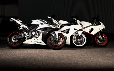 White Honda CBR series motorcycles Wallpaper