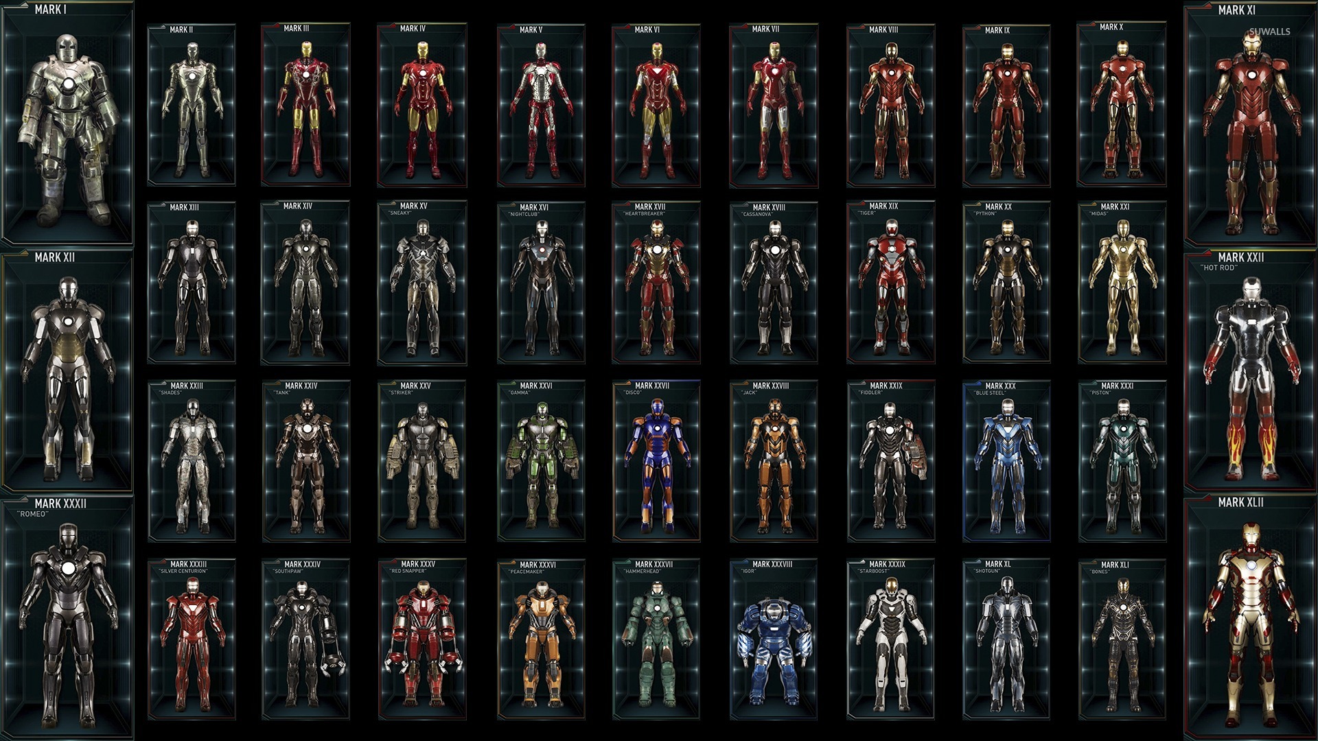 All Iron Man Suit Wallpaper