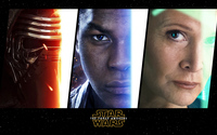Kylo Ren, Finn and Leia in Star Wars: The Force Awakens wallpaper 3840x2160 jpg