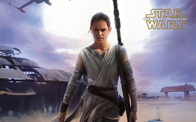 Rey in Star Wars: The Force Awakens wallpaper