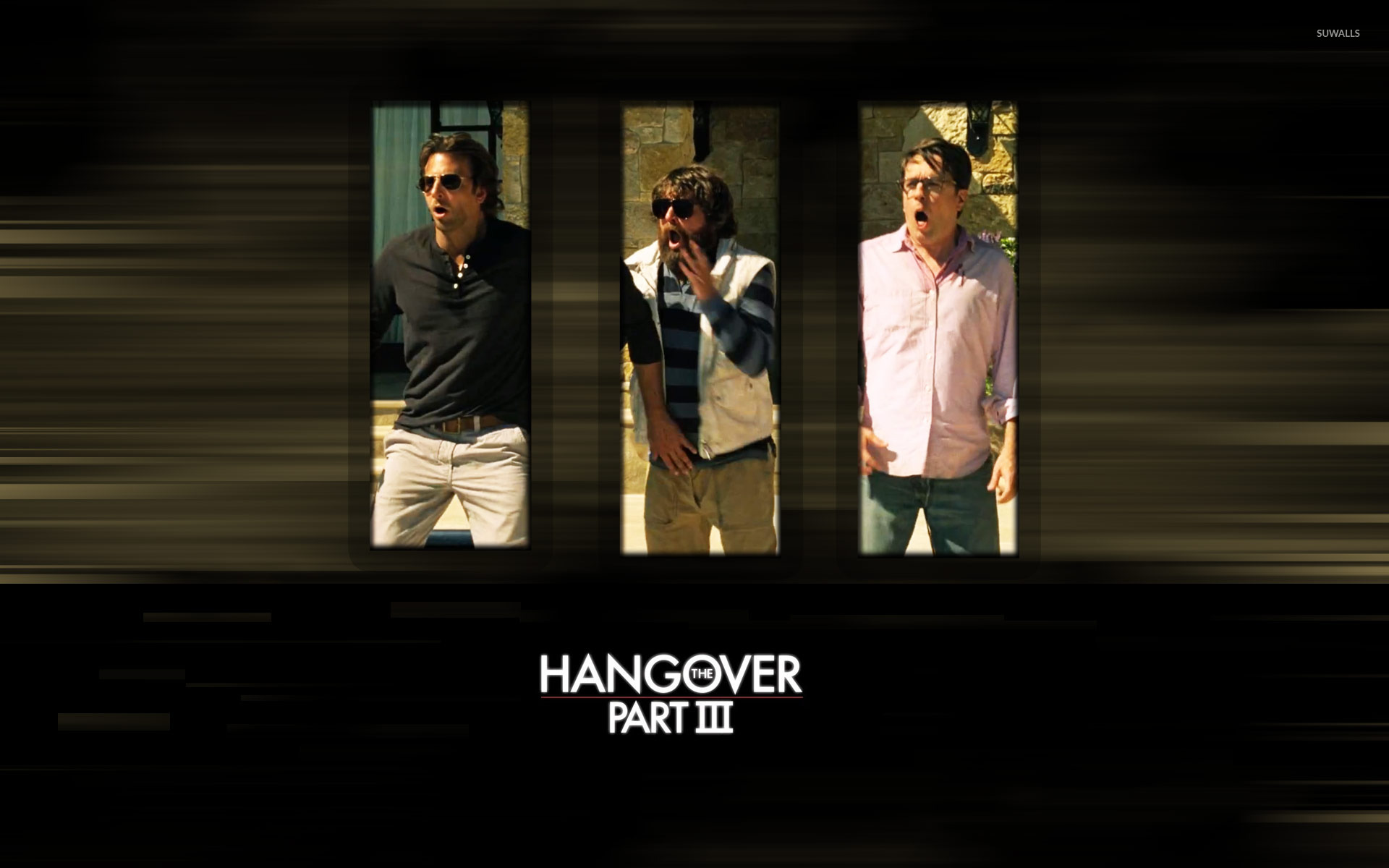 Download The Hangover Phil Stu Alan Tired Leaning Wall Wallpaper   Wallpaperscom