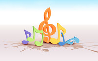 Colorful musical notes [2] wallpaper 1920x1200 jpg