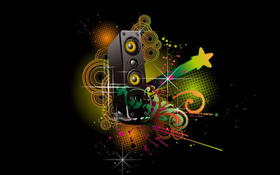 Colorful speaker wallpaper
