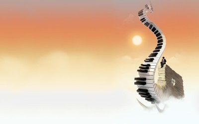 Piano to the sky wallpaper