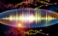 Sound waves and notes wallpaper 2880x1800 jpg