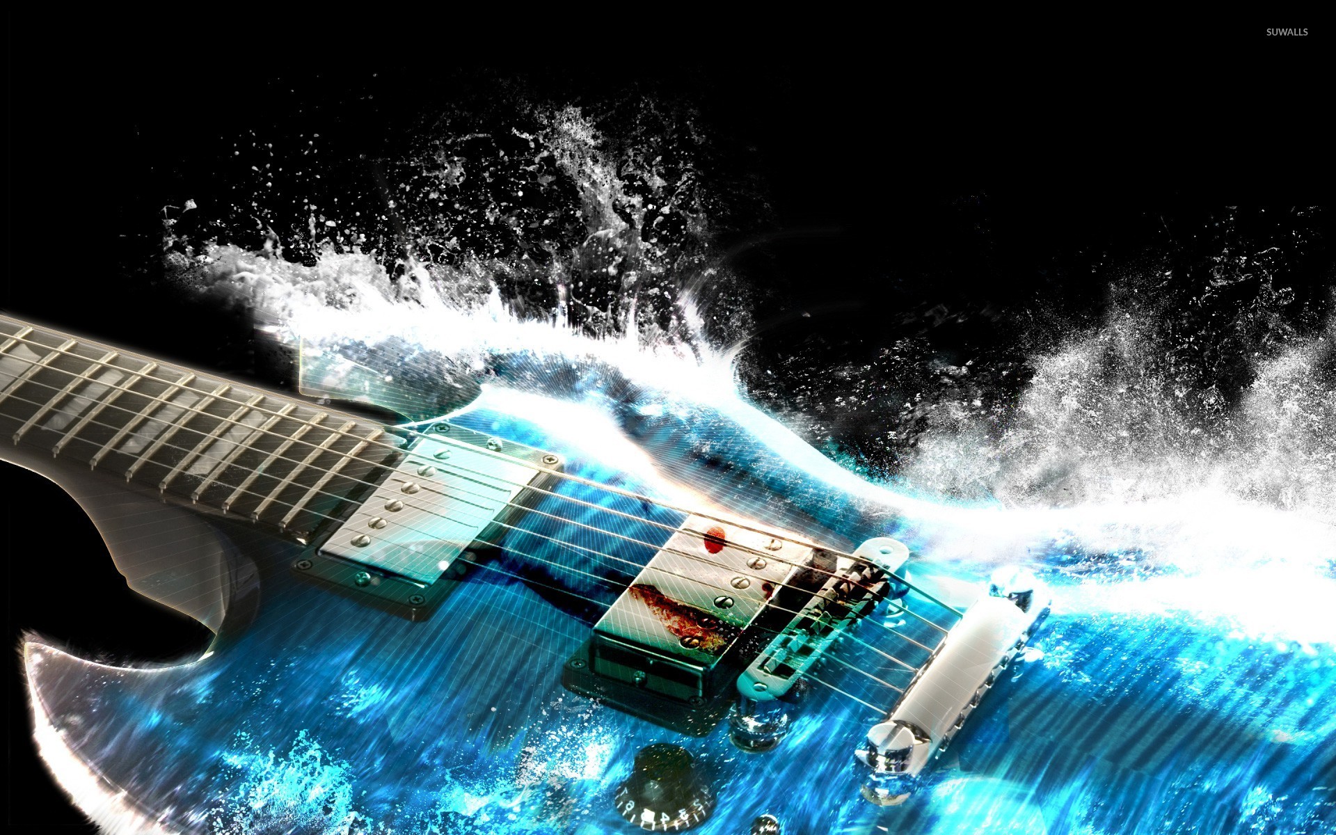 Water Guitar Wallpaper Music Wallpapers